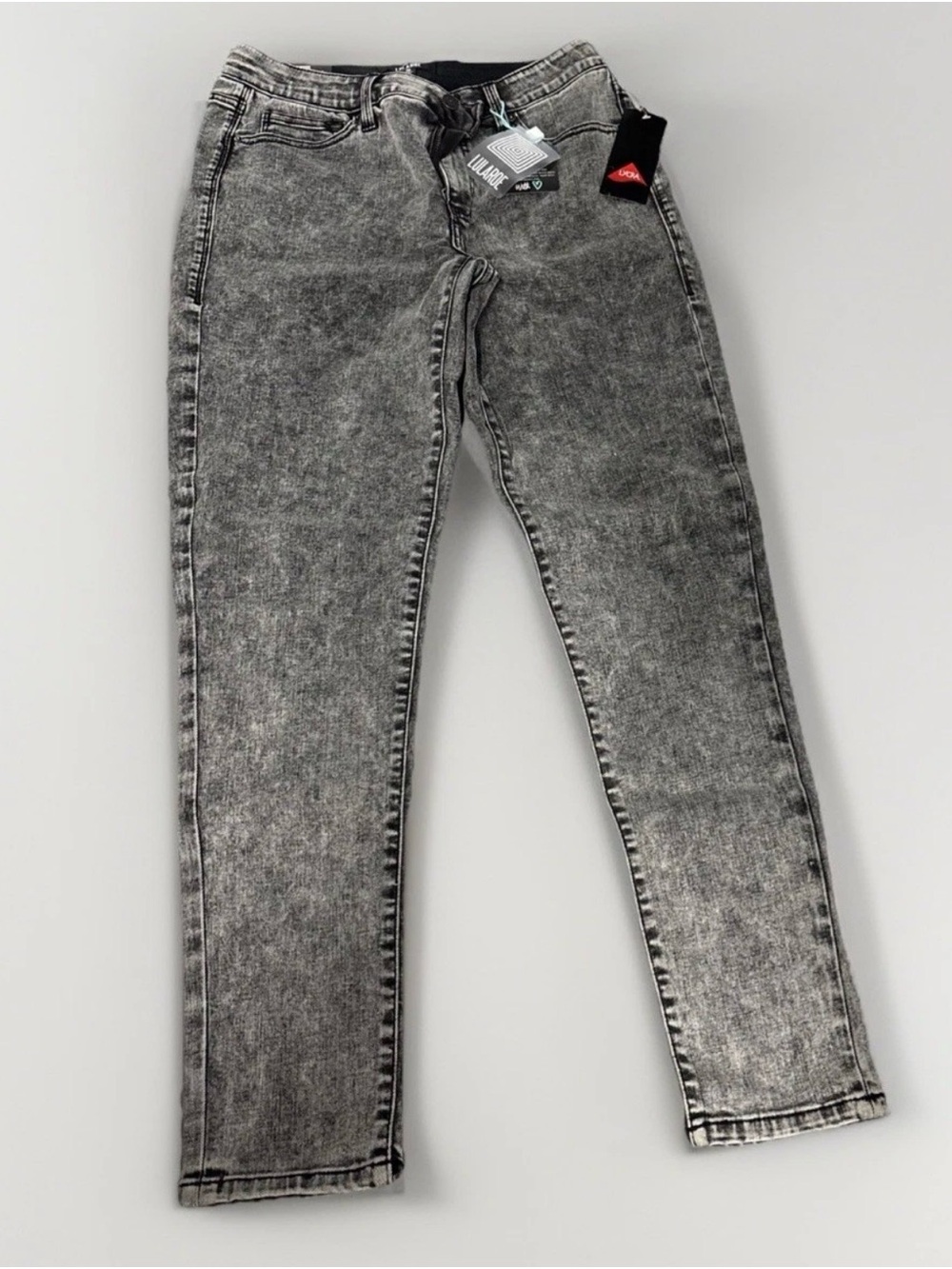 LuLaRoe Skinny Jeans Womens Size 30 Gray Acid Wash Stretch NWT